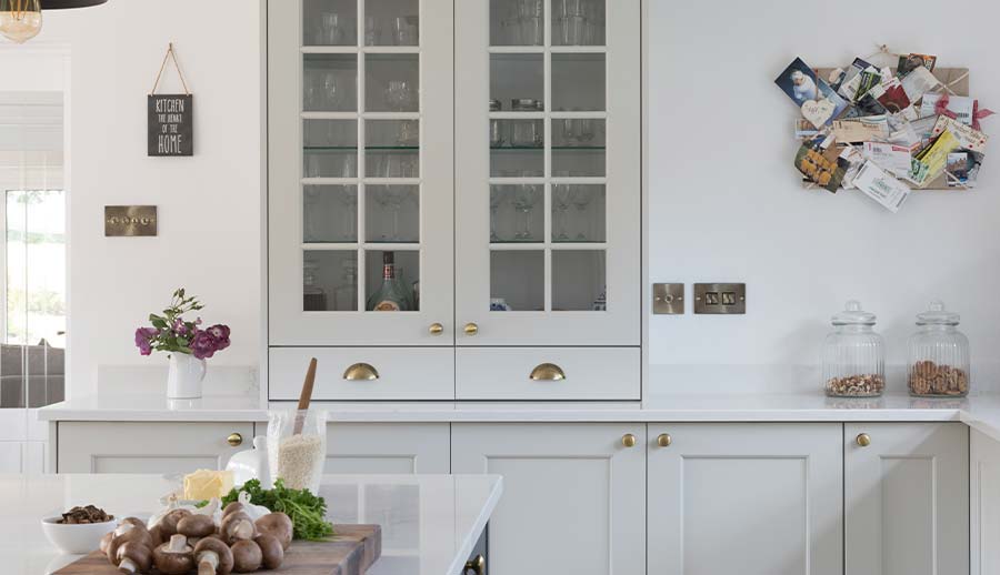 Beautiful kitchen dresser in a classic kitchen