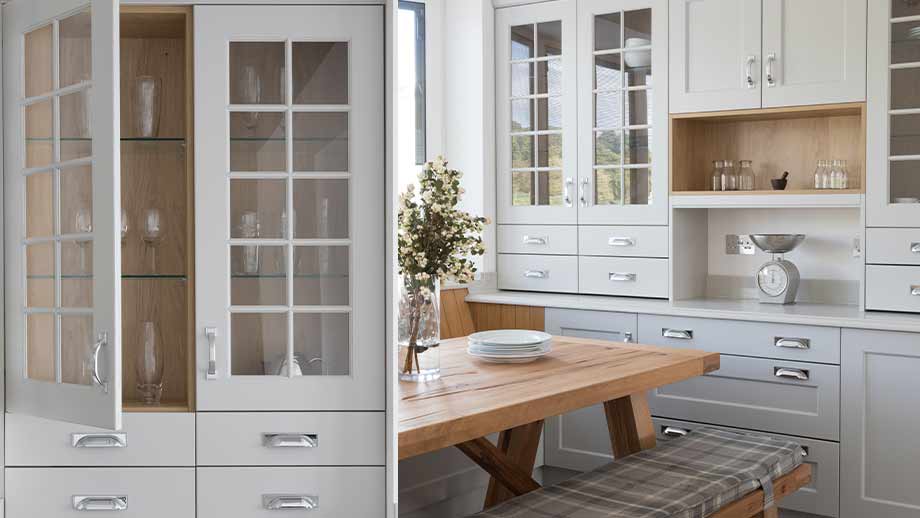 Beautiful classic kitchen cabinetry with wood finish