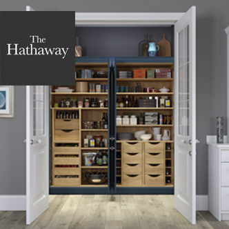 Hathaway kitchen pantry with shelves