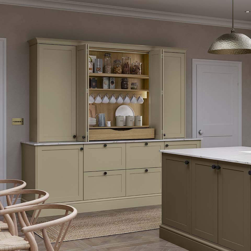 Kitchen Dresser Unit in our Bloomsbury Slim Shaker Kitchen Range