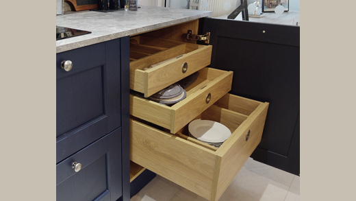 Small kitchen storage - internal drawers