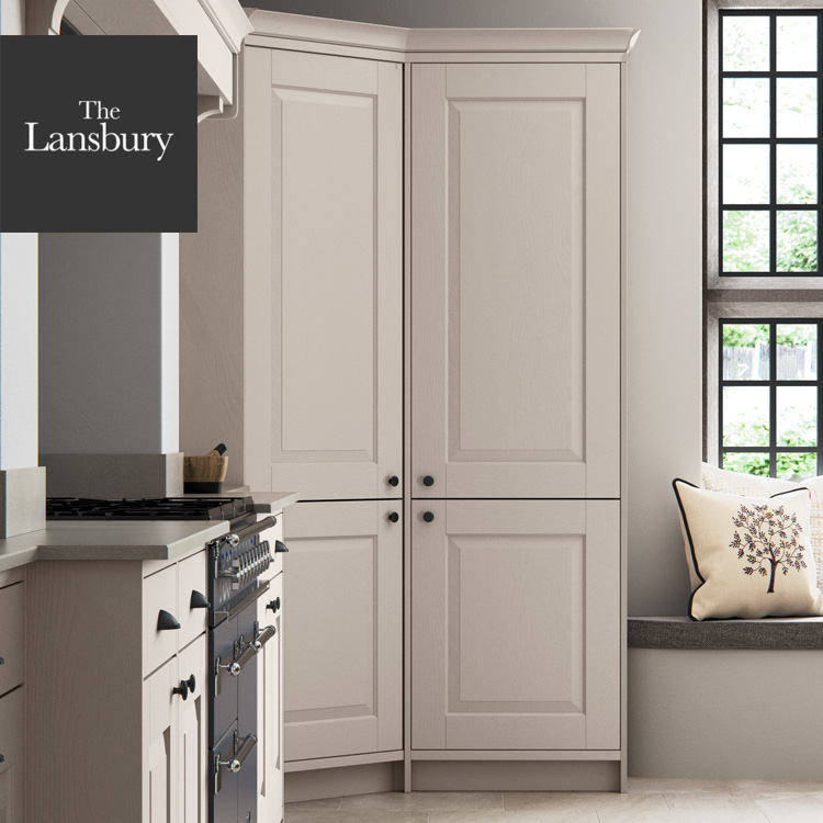 Lansbury corner pantry in grey classic kitchen