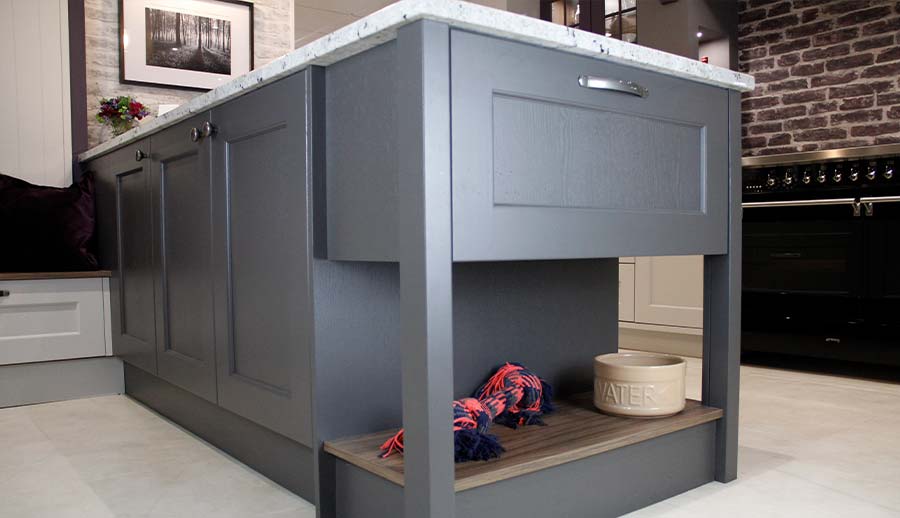 Chef's table in a pet friendly kitchen